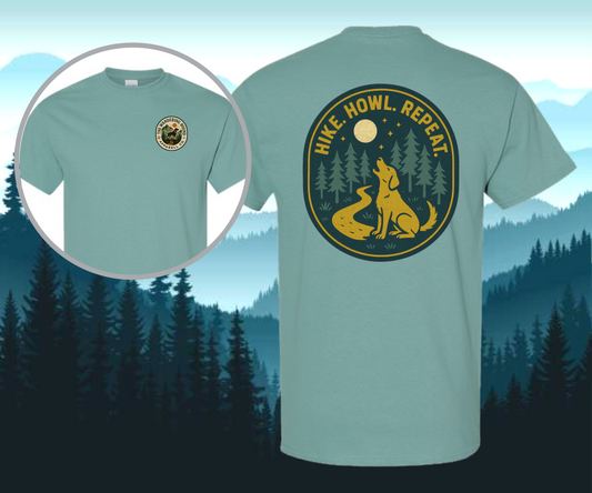 Wandering Hound Apparel HIKE, HOWL, REPEAT T-shirt 0008