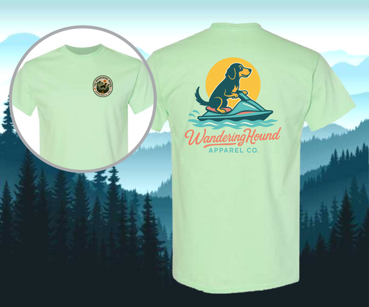 Wandering Hound Apparel Dog Riding a Jetski T-shirt 0015